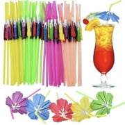Lydiaunistar 50-Pack Drink Umbrella Straws – Colorful Party Decor for Cocktails, Punch \u0026 Tropical Drinks – Reusable \u0026 Food Safe – Fun for Luaus \u0026 BBQs